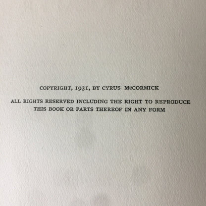 The Century of the Reaper - Cyrus McCormick - 1931