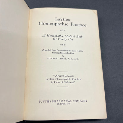 Luyties Homeopathic Practice - Edward L. Perry - 1924