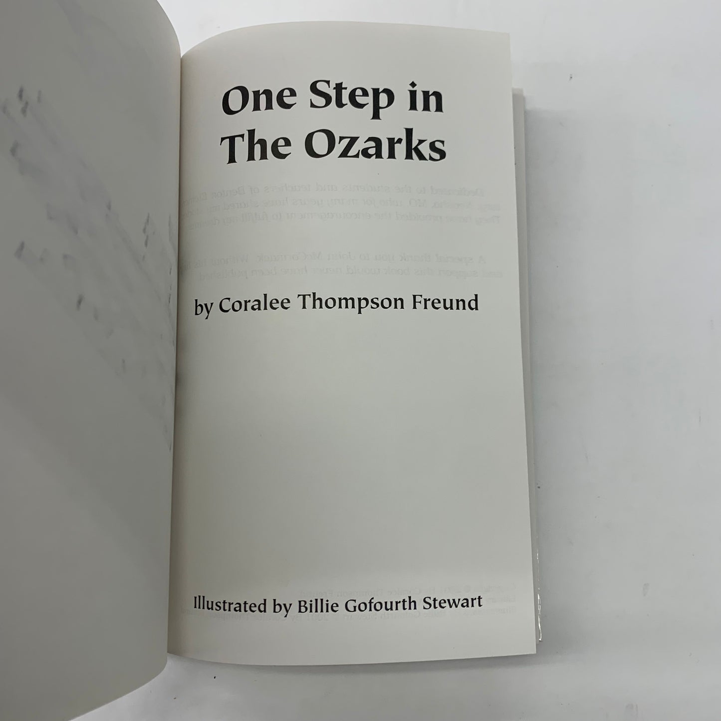 One Step in the Ozarks - Coralee Freund - Signed - 2001