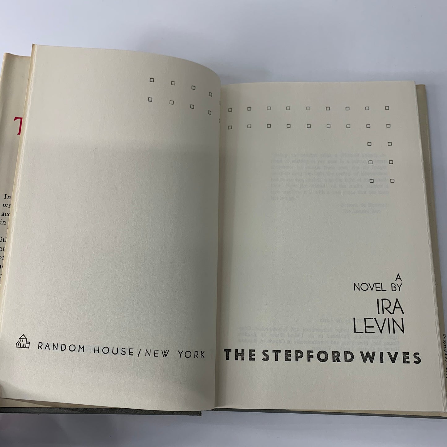 The Stepford Wives - Ira Levin - Book Club Edition -  1972