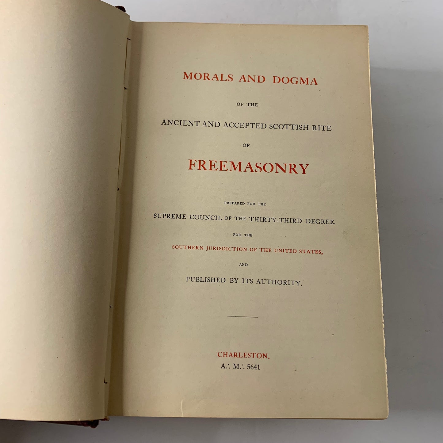 Morals and Dogma - Freemasonry - Early Print - 1905