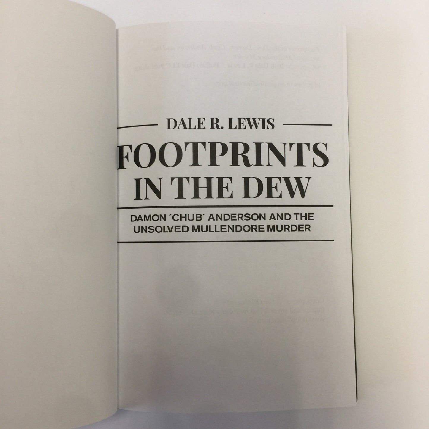 Footprints in the Dew - Dale R. Lewis - Inscribed - 2015