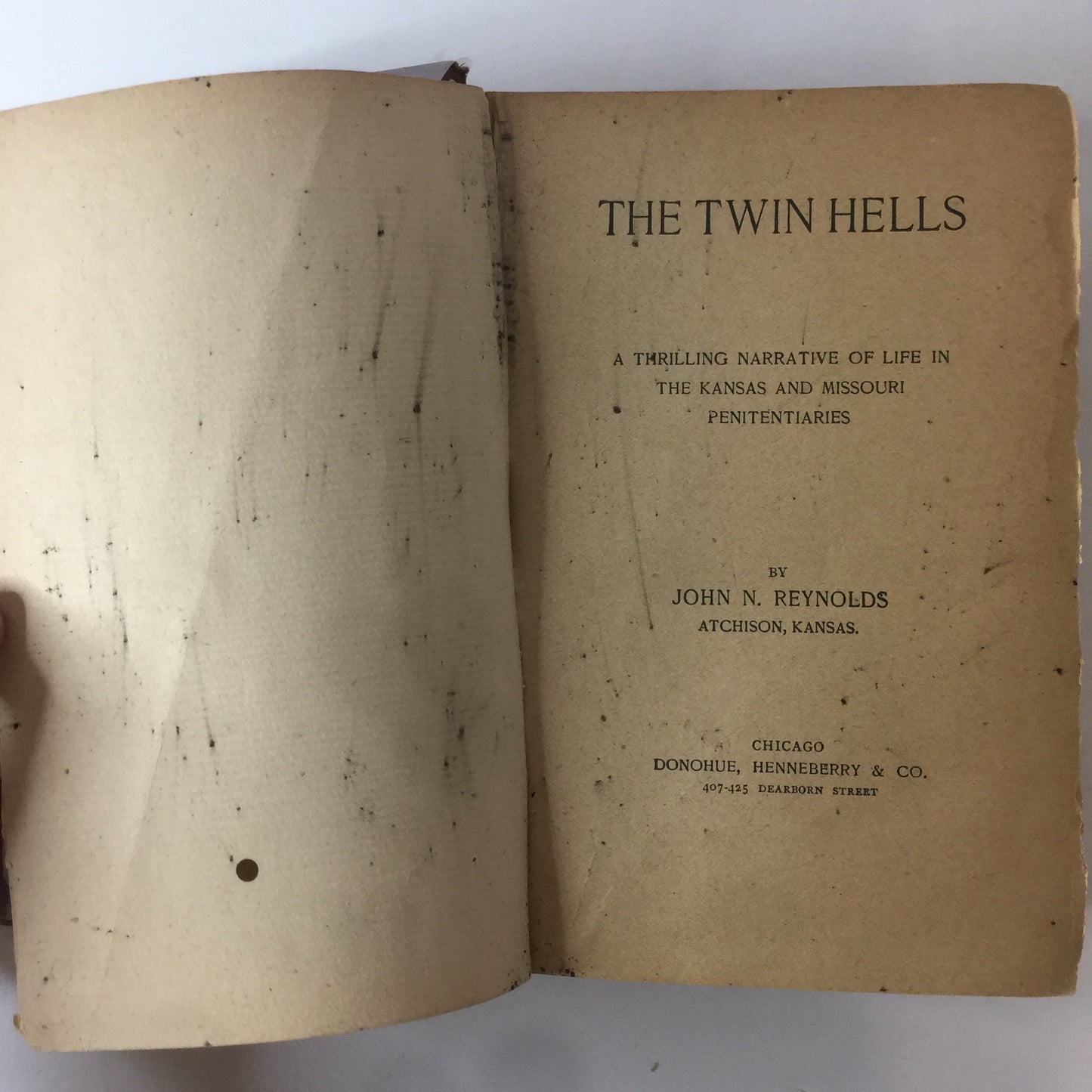 The Twin Hells - John N. Reynolds - 1890