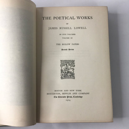 Lowell’s Works - James Lowell - 10 Volumes - 1904