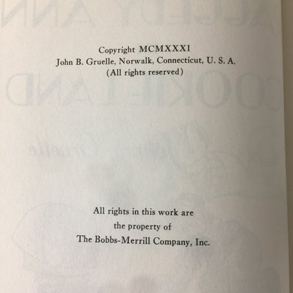 Raggedy Ann in Cookieland - Johnny Gruelle - 1st Thus - 1960