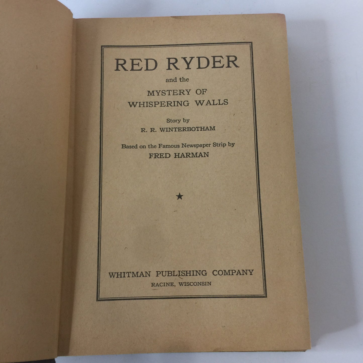 Red Ryder and the Mystery of Whispering Walls - Fred Harman - 1941