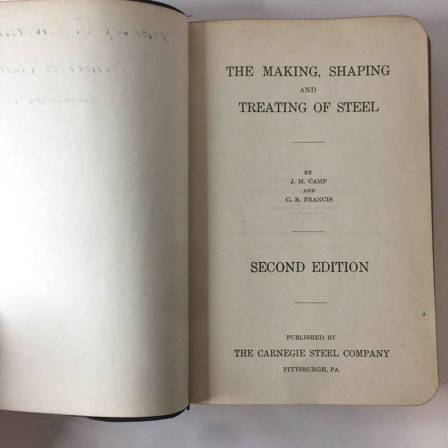 The Making, Shaping and Treating of Steel - J. M. Camp and C. B. Francis - 1920