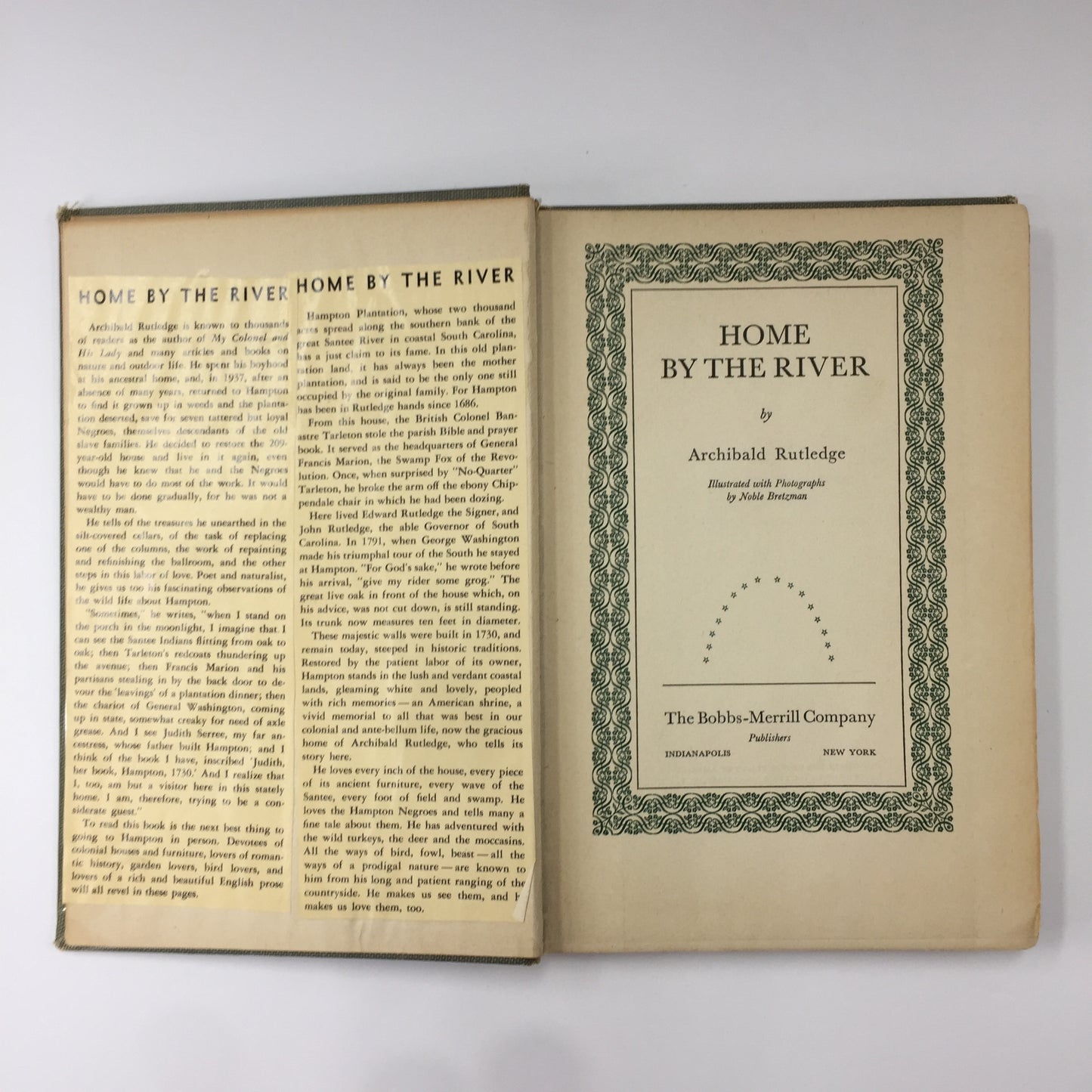 Home By The River - Archibald Rutledge - 1st Edition - 1941