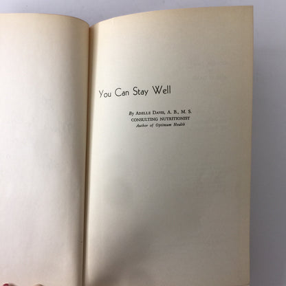 You Can Stay Well - Adello Davis - 1939