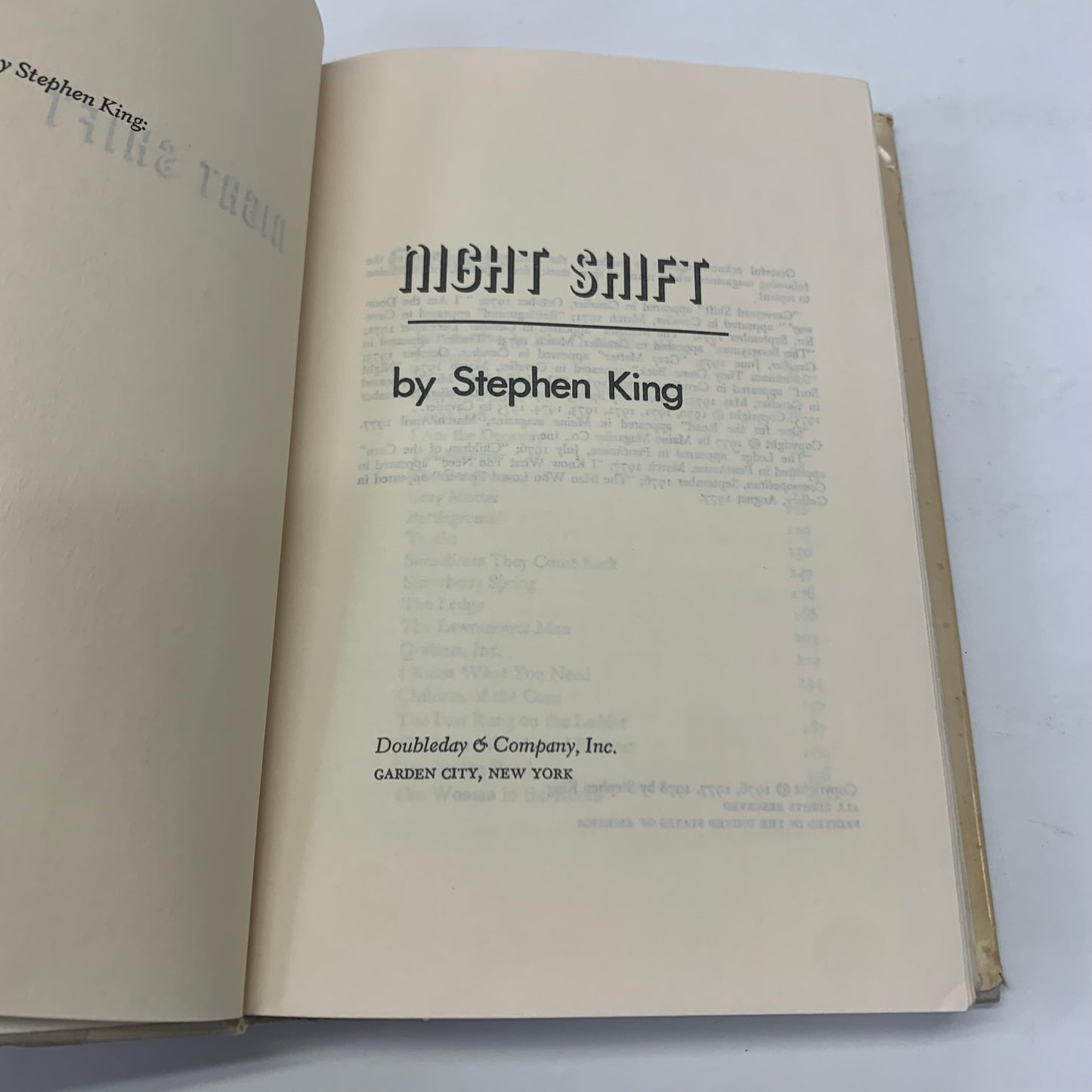 Night Shift - Stephen King - Book Club Edition- 1978