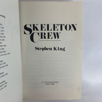 Skeleton Crew - Stephen King - 1st Edition - 1985