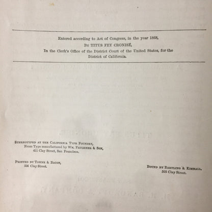 The Natural Wealth of California - Titus Fey Cronise - 1868