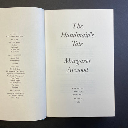 The Handmaid’s Tale - Margaret Atwood - 1st Edition - 1986