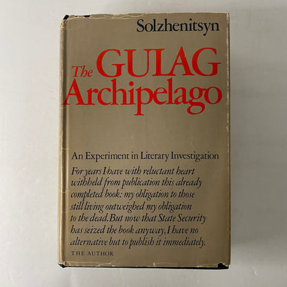 The Gulag Archipelago - Aleksandr I. Solzhenitsyn - 1st Trade Edition - Book Club Edition -1973