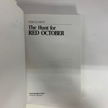 The Hunt For Red October - Tom Clancy - 30th Print - Book Club Edition - 1984