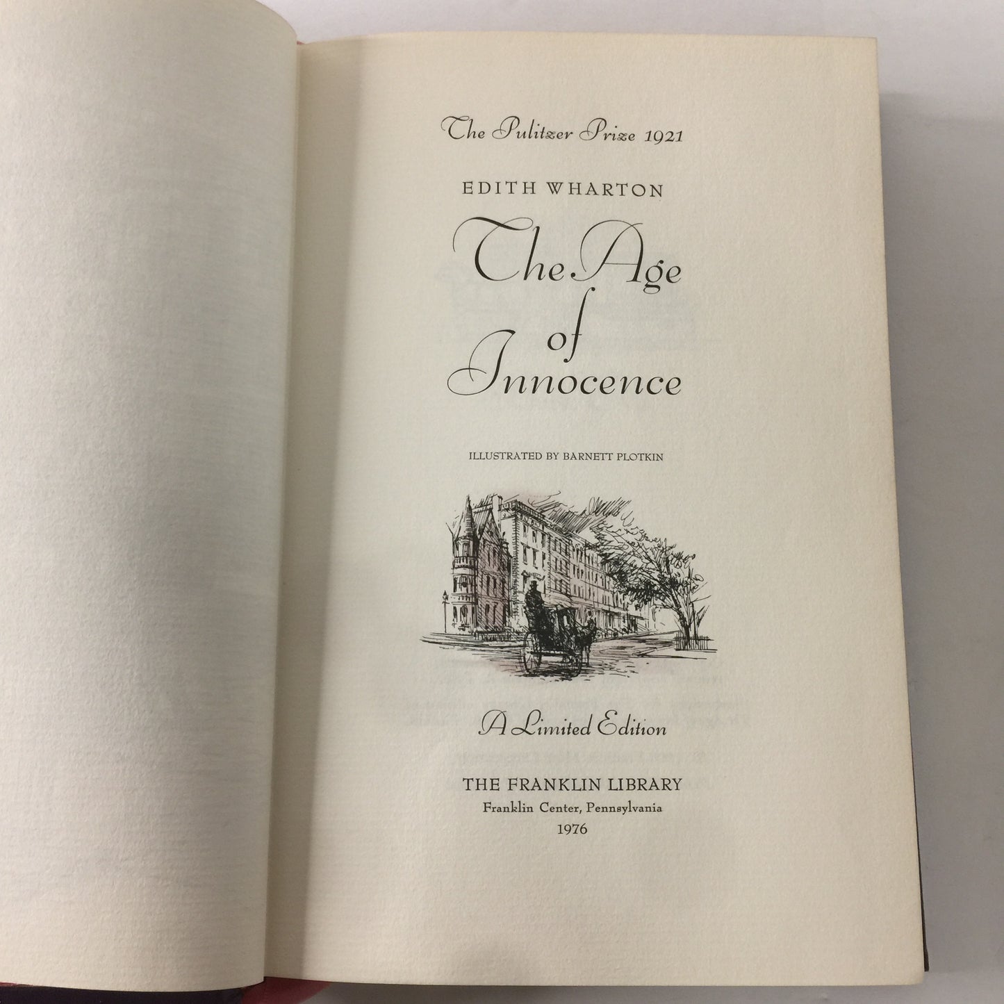 The Age of Innocence - Edith Wharton - Franklin Library - Limited Edition - 1976