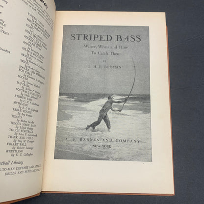 Striped Bass: The Barnes Sports Library - O. H. P. Rodman - 1947