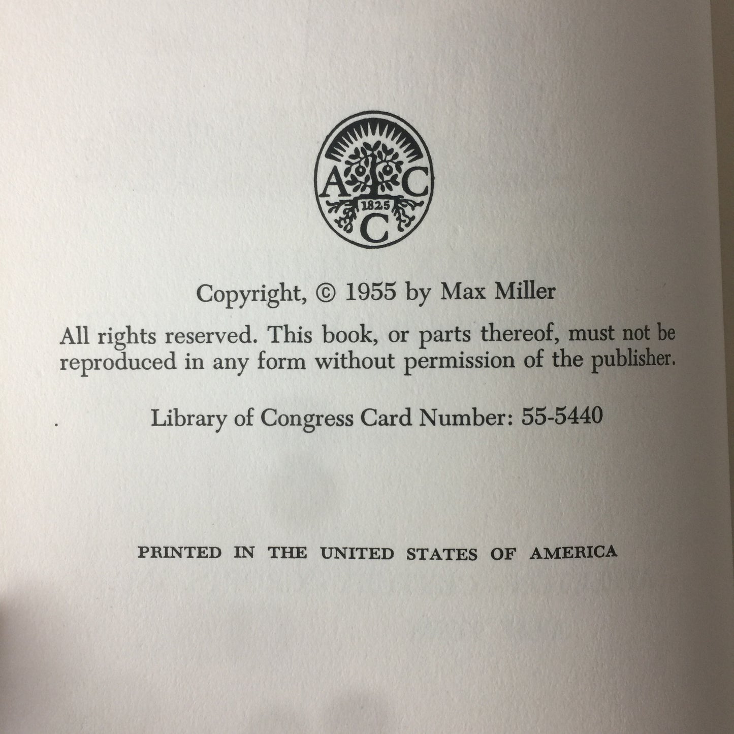 Speak to the Earth - Max Miller - 1st Edition - 1955