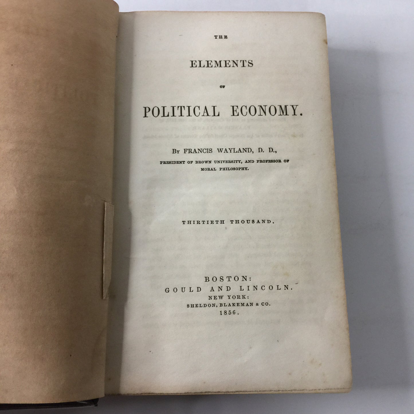 The Elements of Political Economy - Francis Wayland - 1856