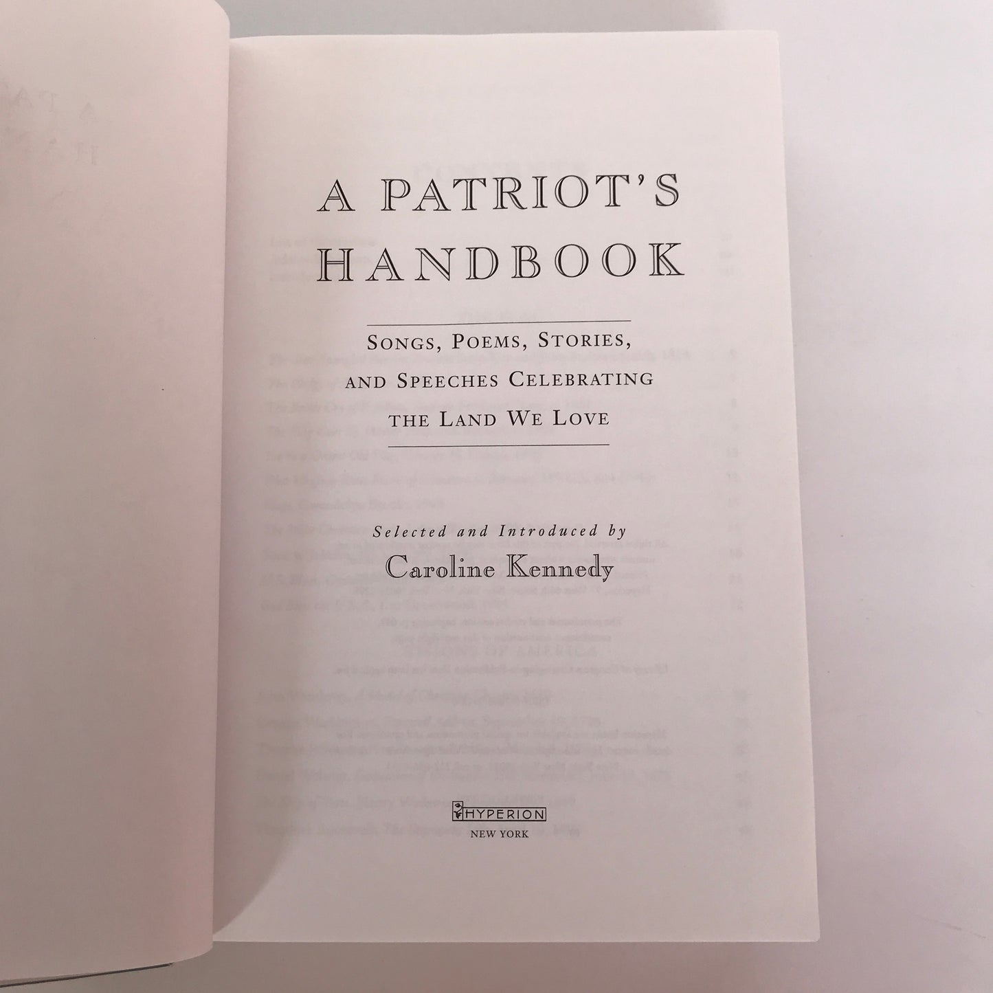 A Patriot’s Handbook - Caroline Kennedy - Signed 1st Edition - 2003