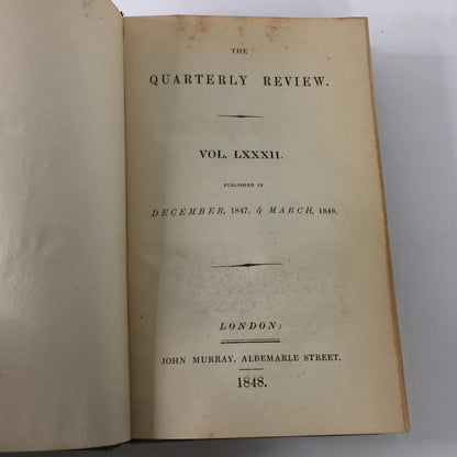 The Quarterly Review - Vol. 82 - 1848