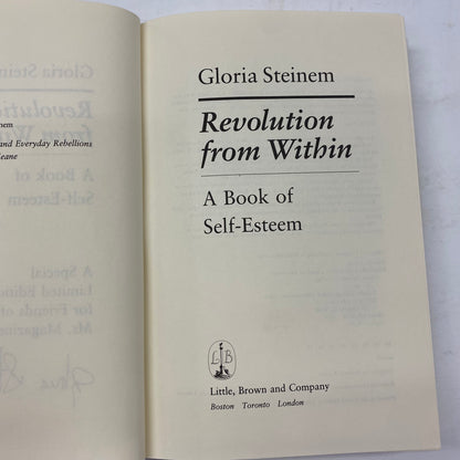 Revolution From Within - Gloria Steinem - Signed - 1992