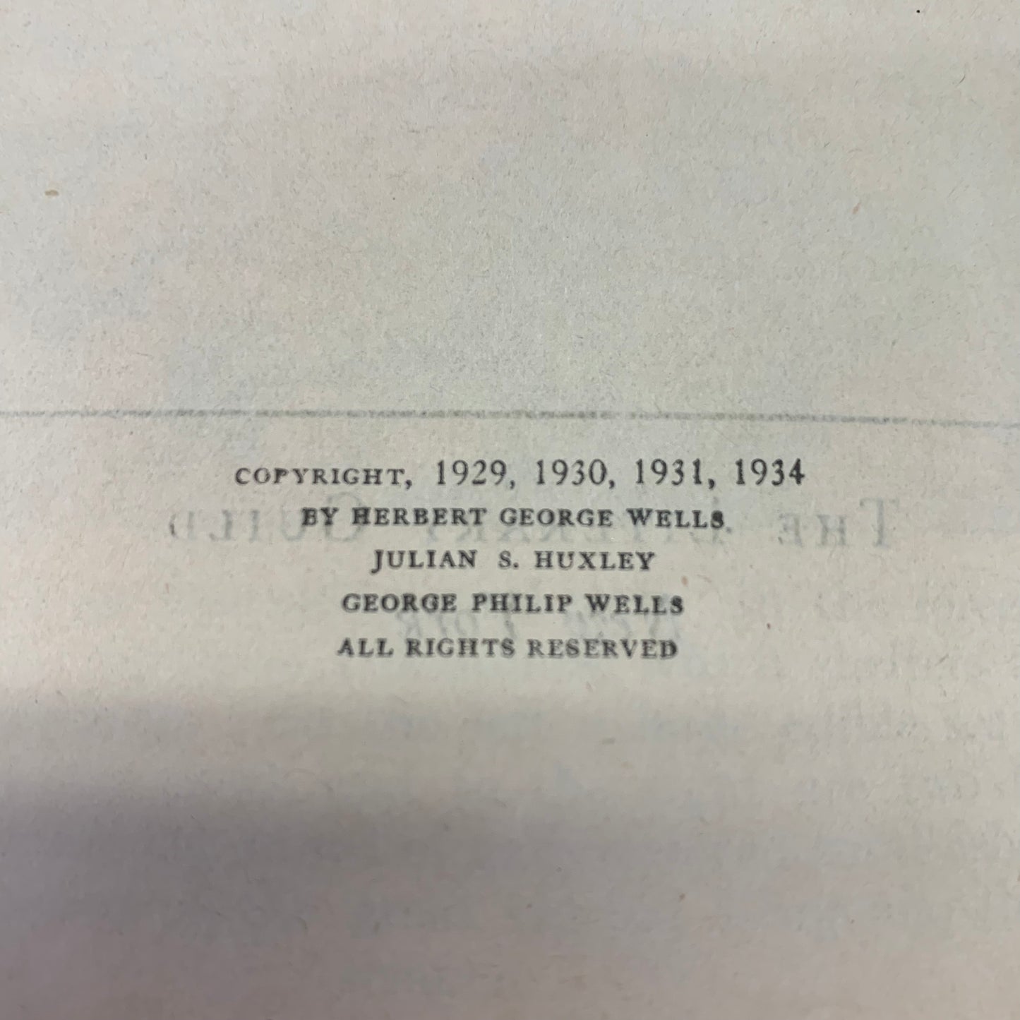 The Science of Life - H. G. Wells  - 1934