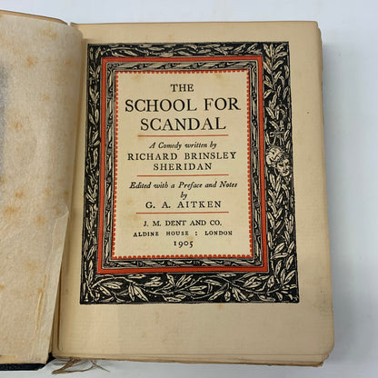 The School For Scandal - Richard Brinkley Sheridan - 1905