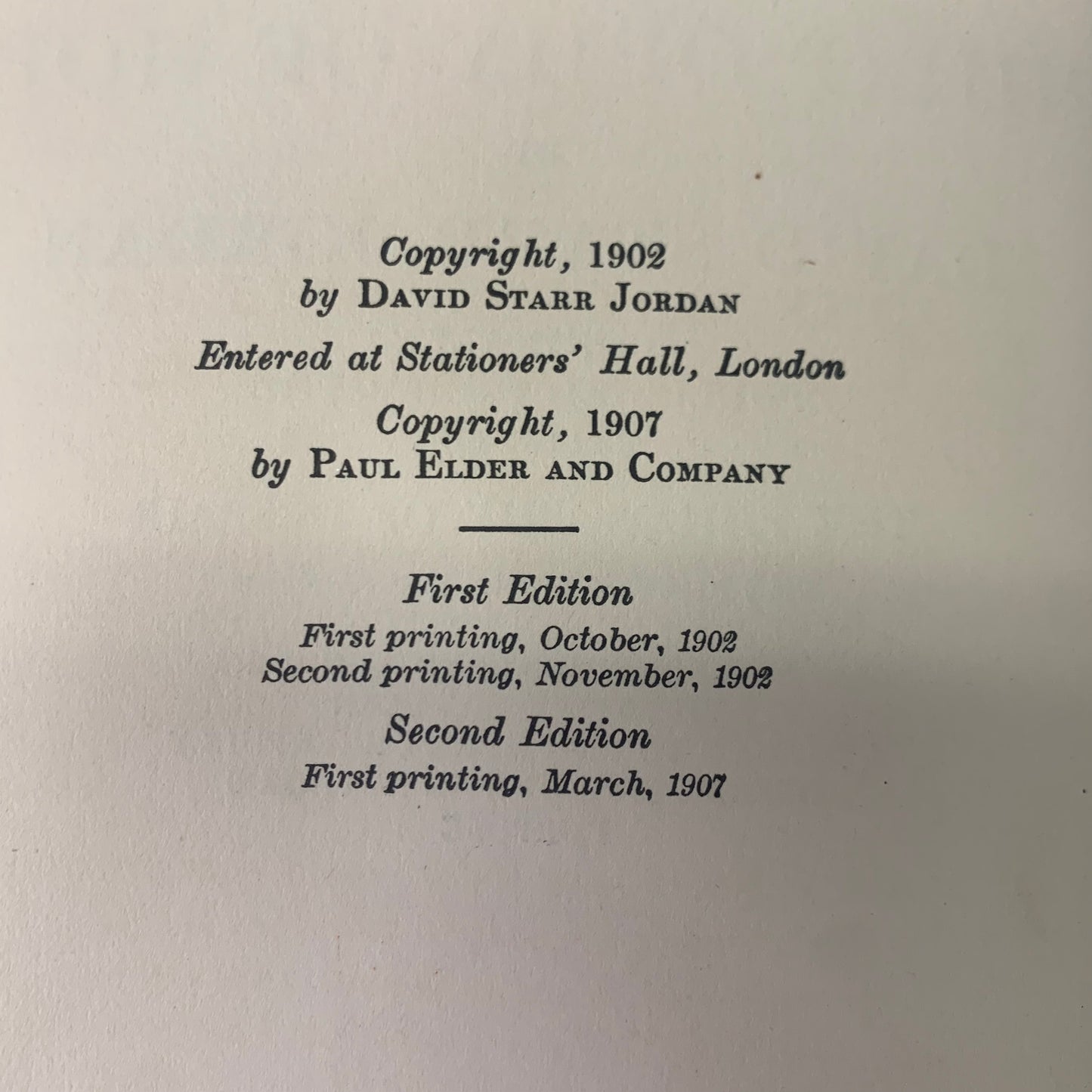 The Philosophy of Hope - David Starr Jordan - 2nd Print - Author was a Scopes Trial Witness - 1907