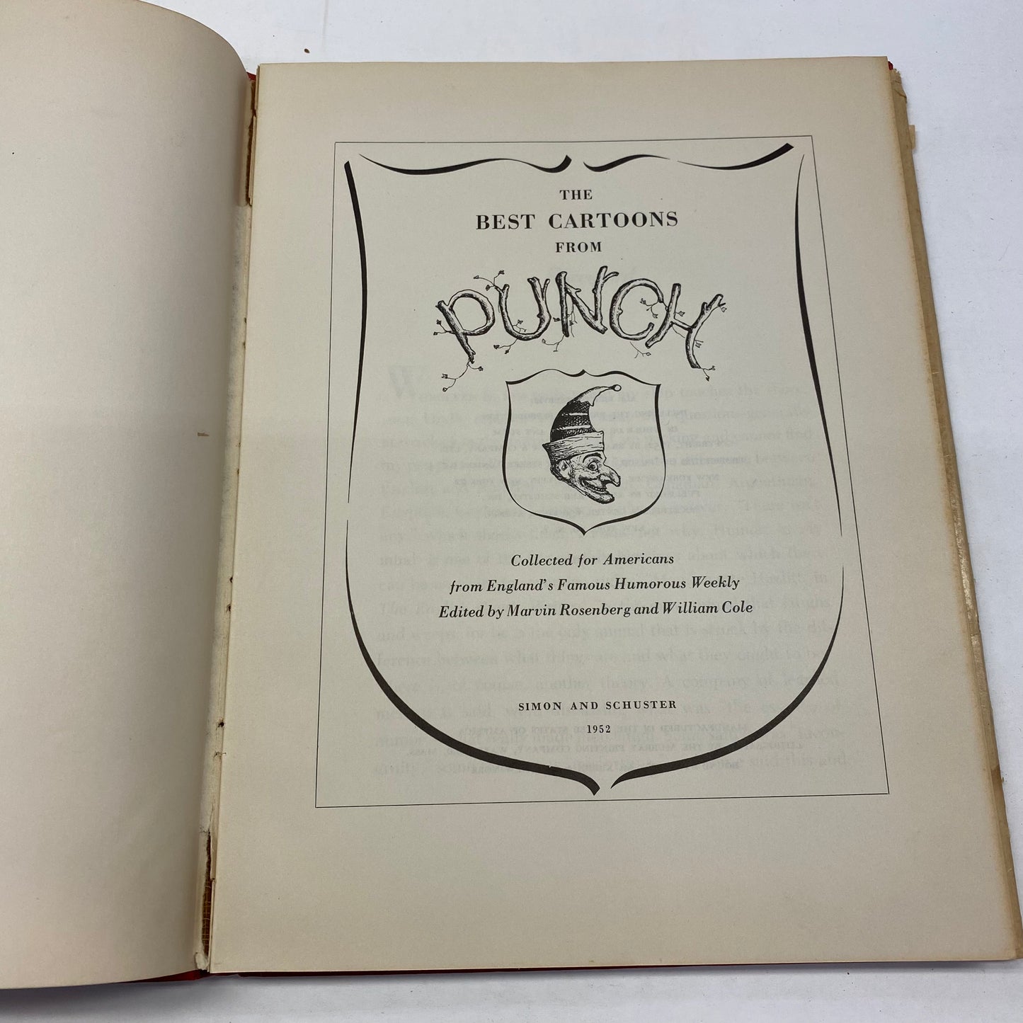 The Best Cartoons From Punch - Simon & Shuster - 1st Edition - 1952