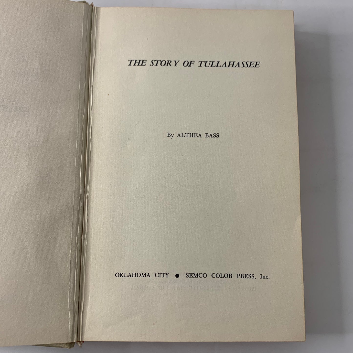 The Story of Tullahassee - Althea Bass - Creek Indian School - 1960