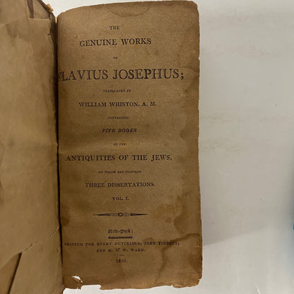 The Genuine Works of Flavius Josephus - Josephus and William Whiston - 1810