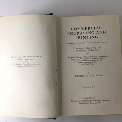 Commercial Engraving and Printing - Charles W. Hackleman - 2nd Print - Revised - 1924