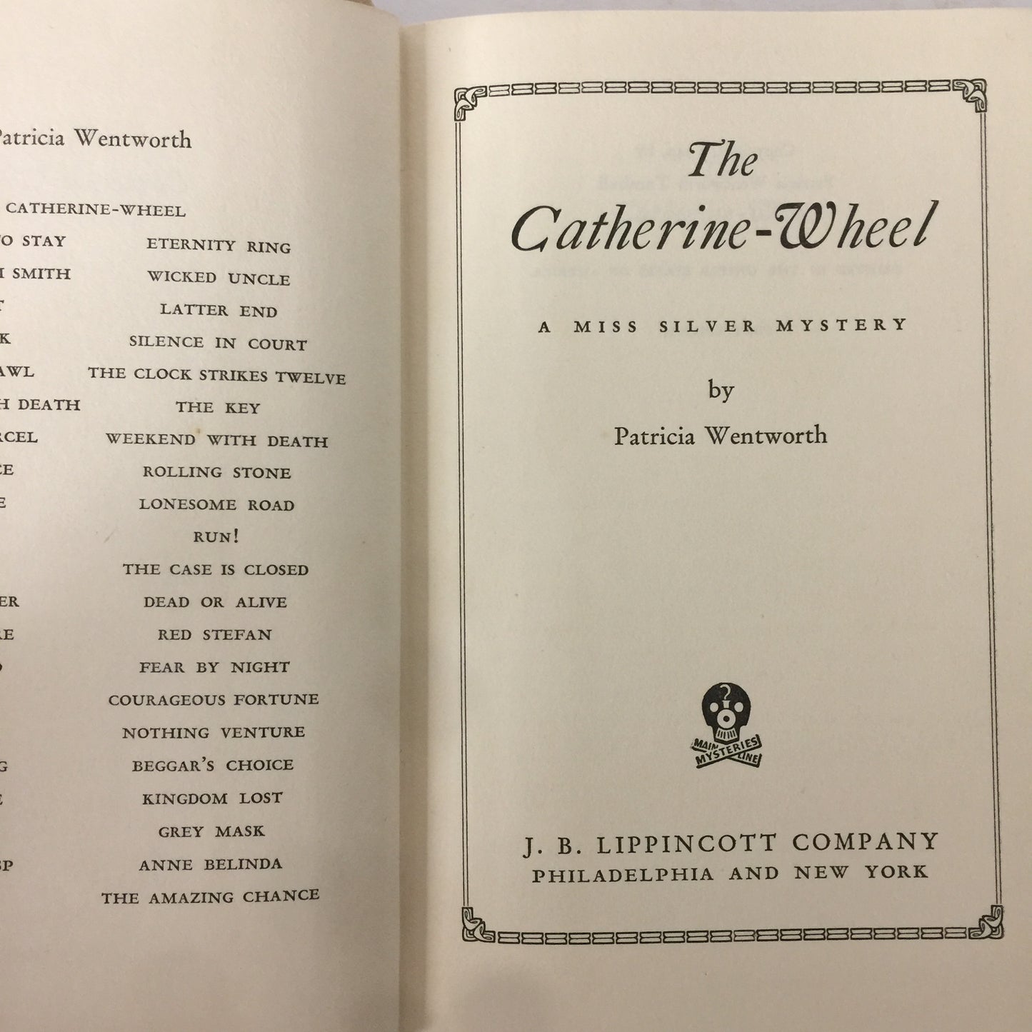 The Catherine-Wheel - Patricia Wentworth - 1st Edition - 1949