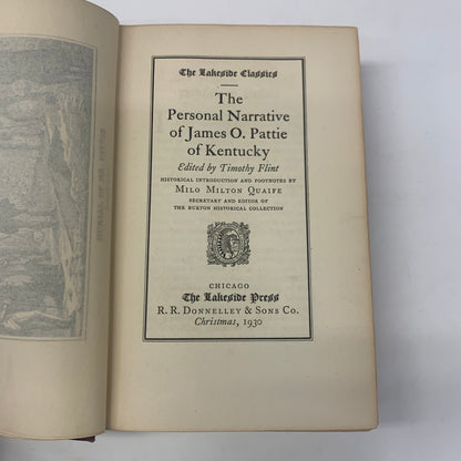 The Personal Narrative of James O. Pattie of Kentucky - James O. Pattie - 1930