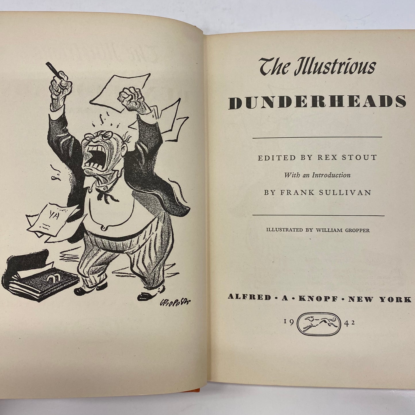 The Illustrious Dunderheads - Rex Stout - 2nd Print - 1942