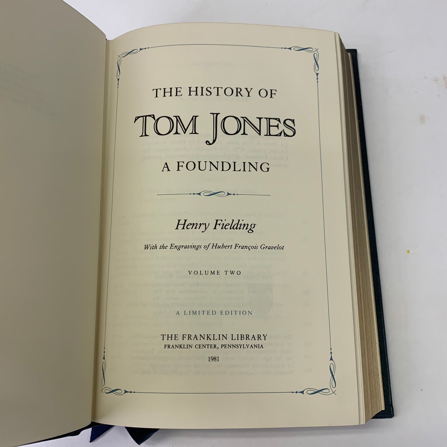 The History of Tom Jones - Henry Fielding - 2 Volumes - Franklin Library - 1981