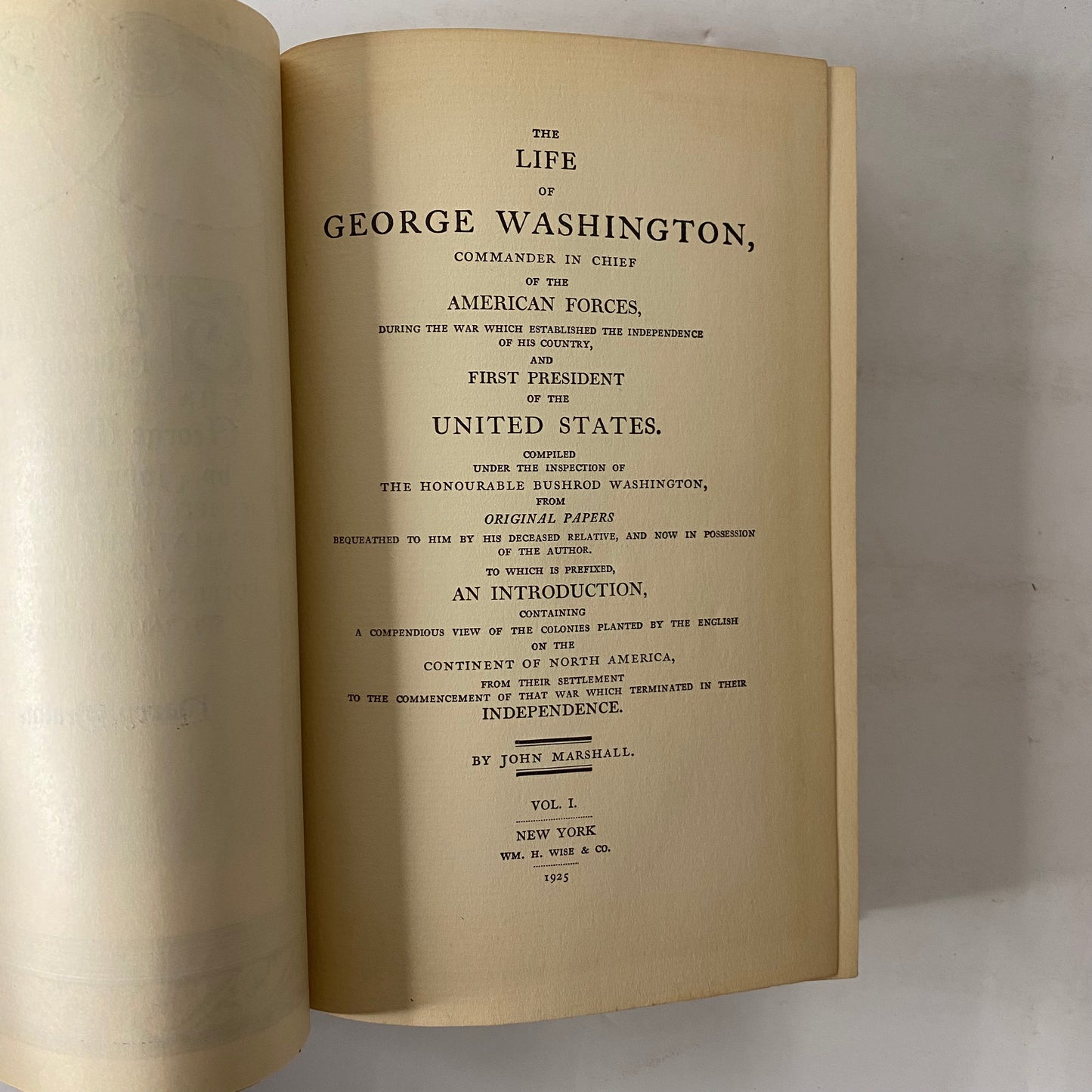 Life of Washington - John Marshall - 4 Volume Set - 1925