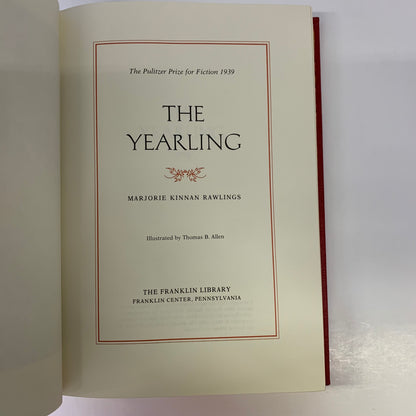 The Yearling - Marjorie Kinnan Rawlings - The Franklin Library - 1984