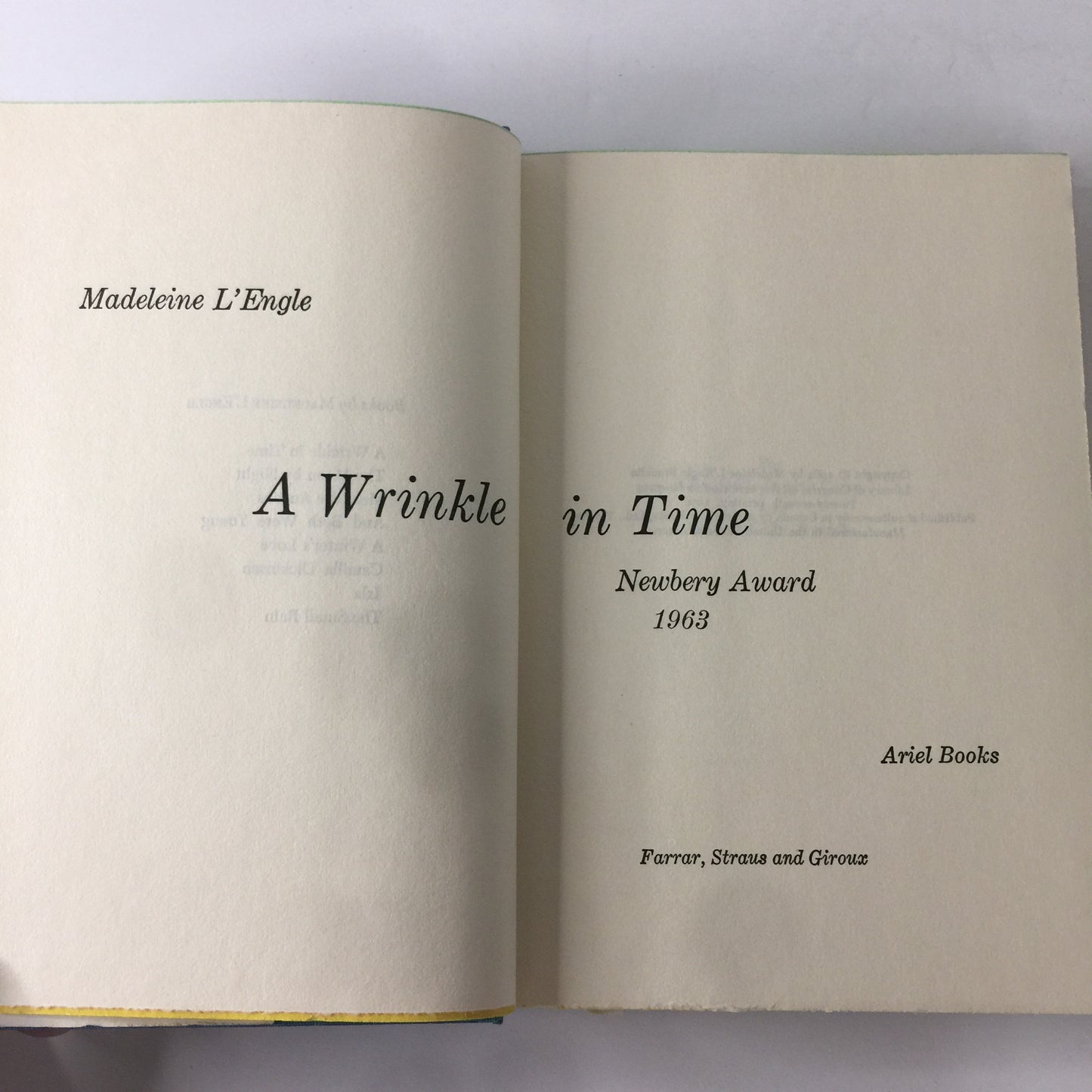 A Wrinkle in Time - Madeleine L’Engle - 27th Print - 1970