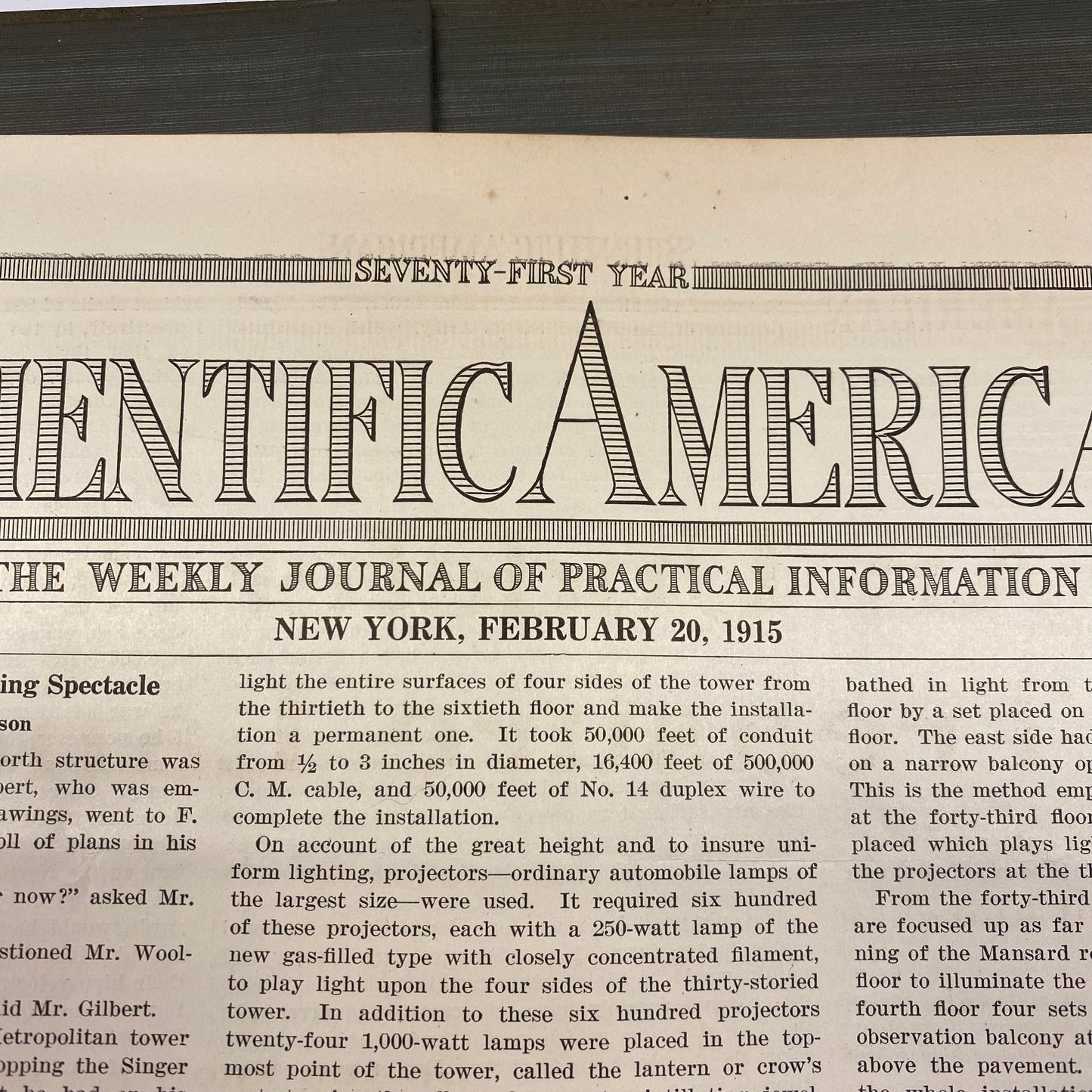 Scientific American Portfolio - Munn & Co. Inc., Publishers - 1915