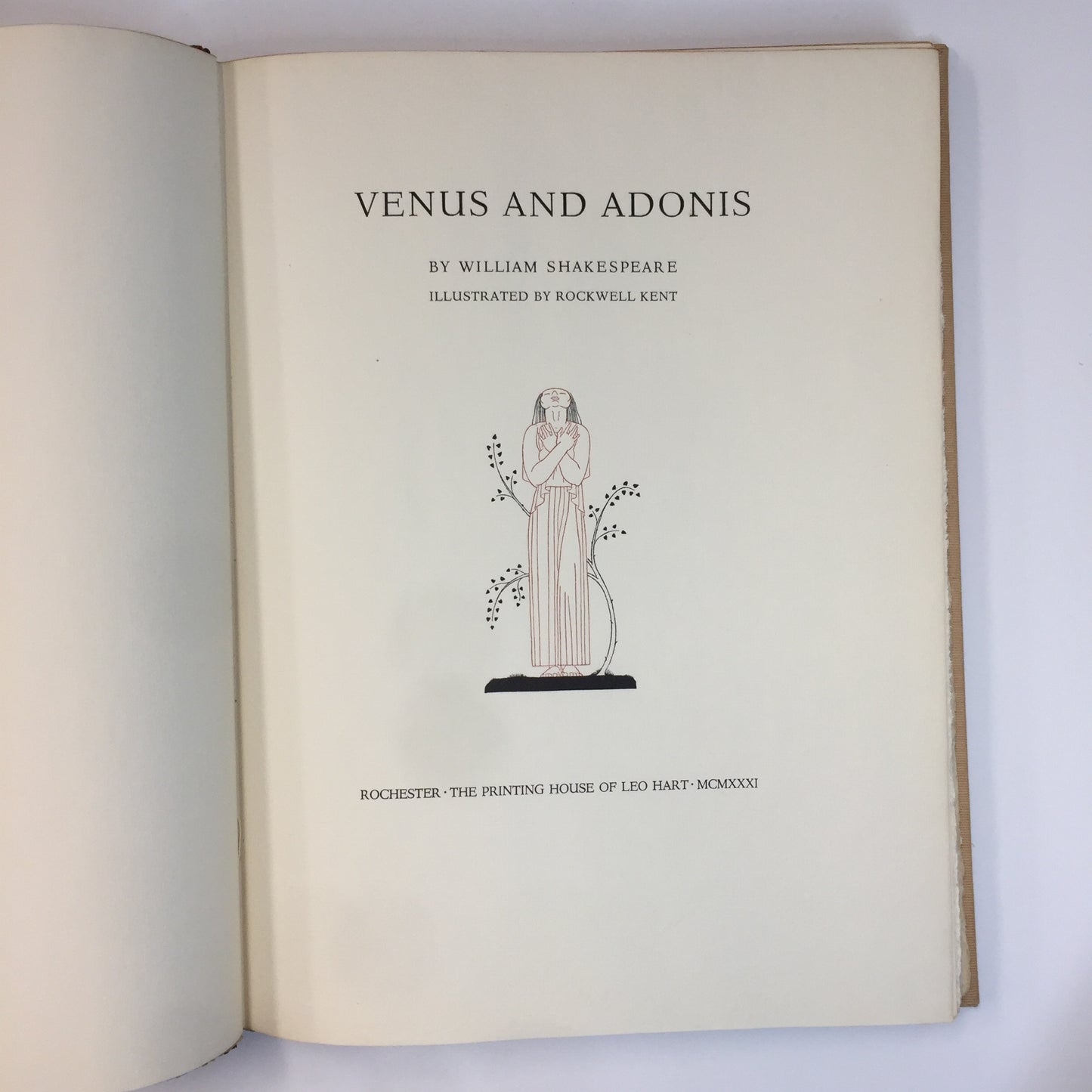 Venus and Adonis - William Shakespeare - Signature by Rockwell - 1931