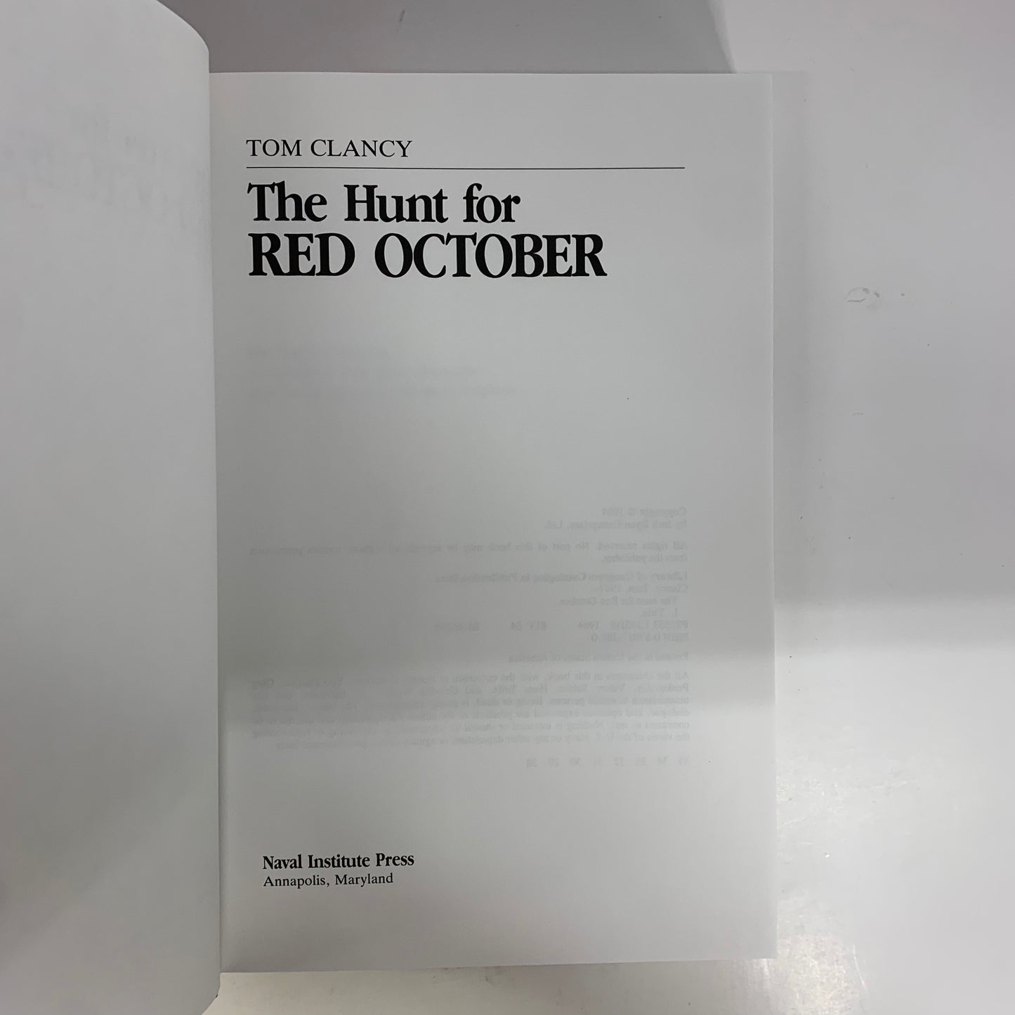 The Hunt For Red October - Tom Clancy - 28th Print - 1984