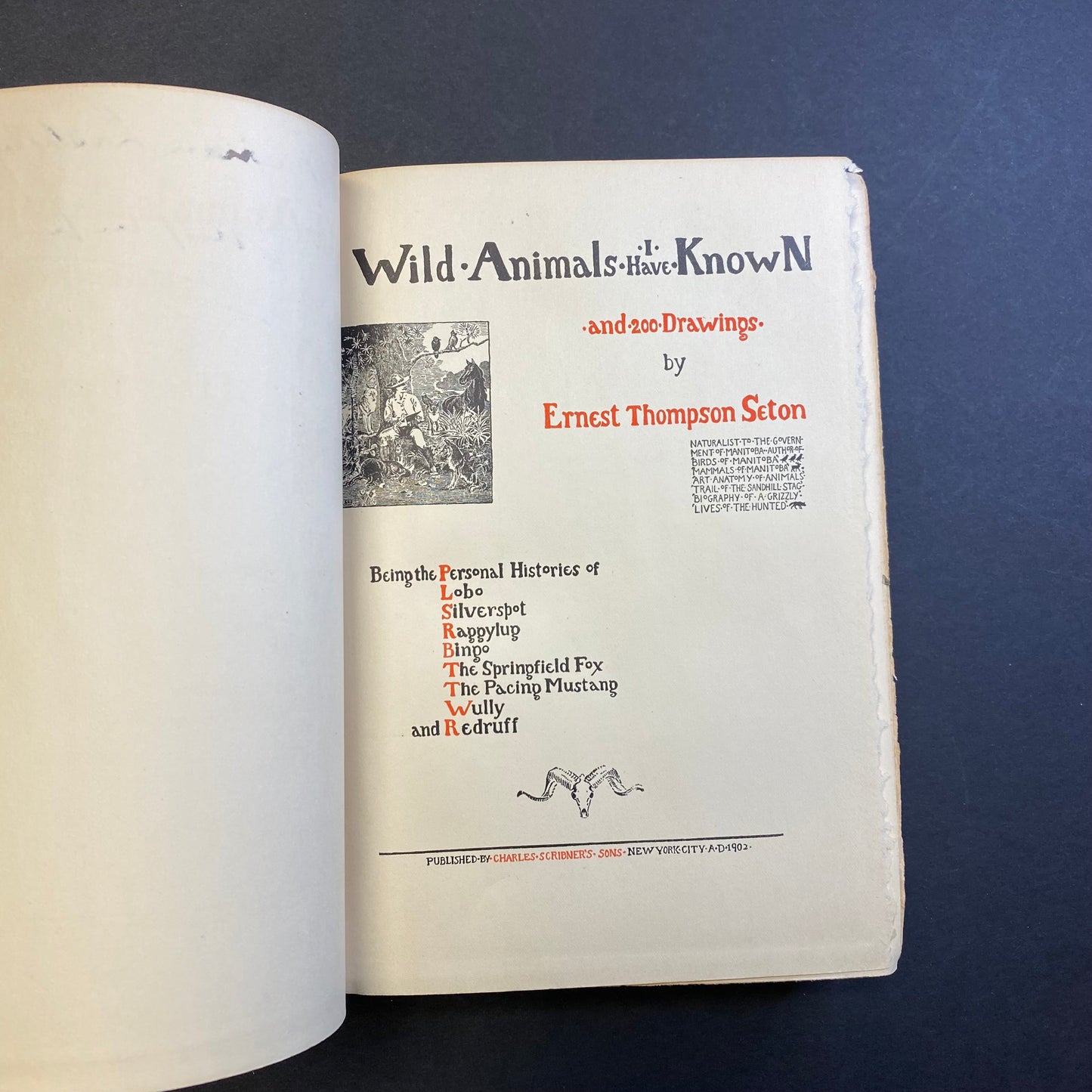 Wild Animals I Have Known - Ernest Thompson Seton - Signed - 1902