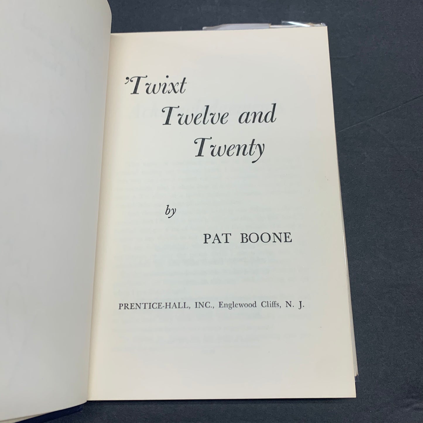 ‘Twixt Twelve and Twenty - Pat Boone - 11th Printing - Signed - 1959