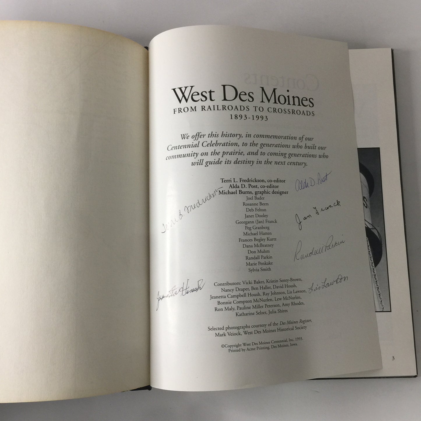 West Des Moines - Various - Signed by Staff and/or Contributors - 1993