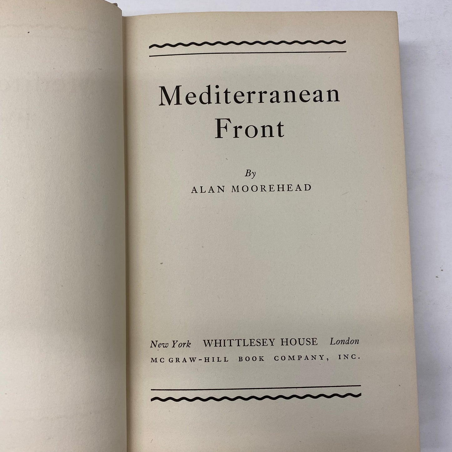 Mediterranean Front - Alan Moorehead - 1st Edition - Maps - 1942