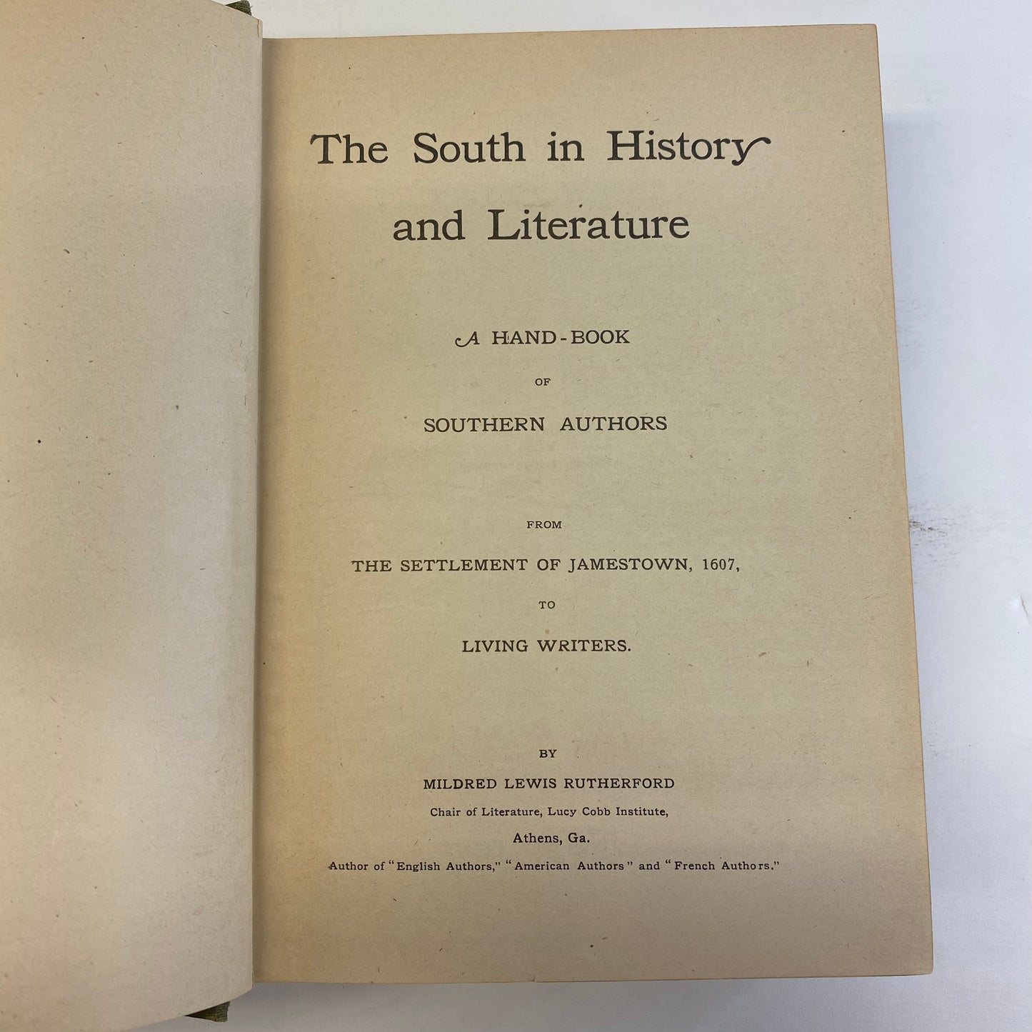 The South in History and Literature - Mildred Rutherford - 1906