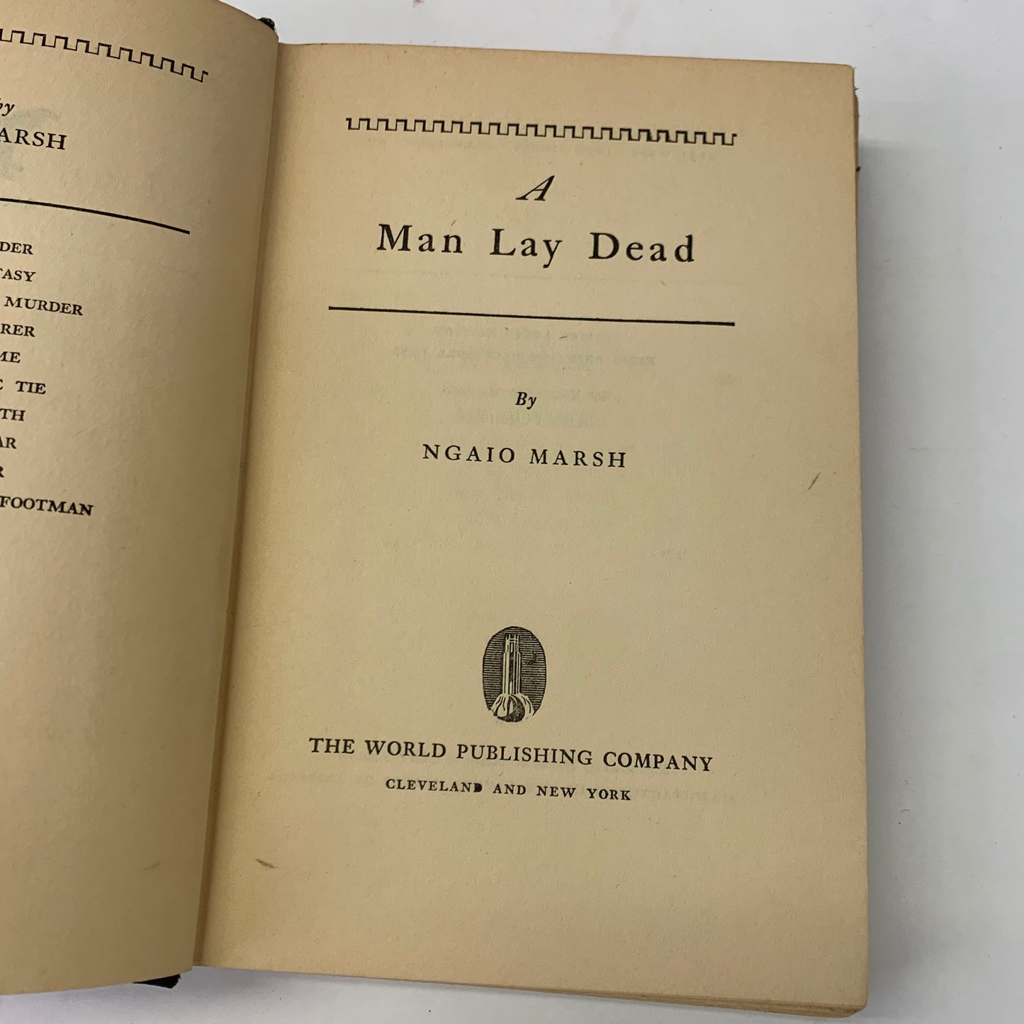 A Man Lay Dead - Ngaio Marsh - 1st Thus - 1942