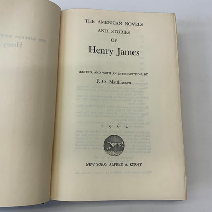 The American Novels and Stories of Henry James - Henry James - Edited by Henry James - 4th Print - 1964